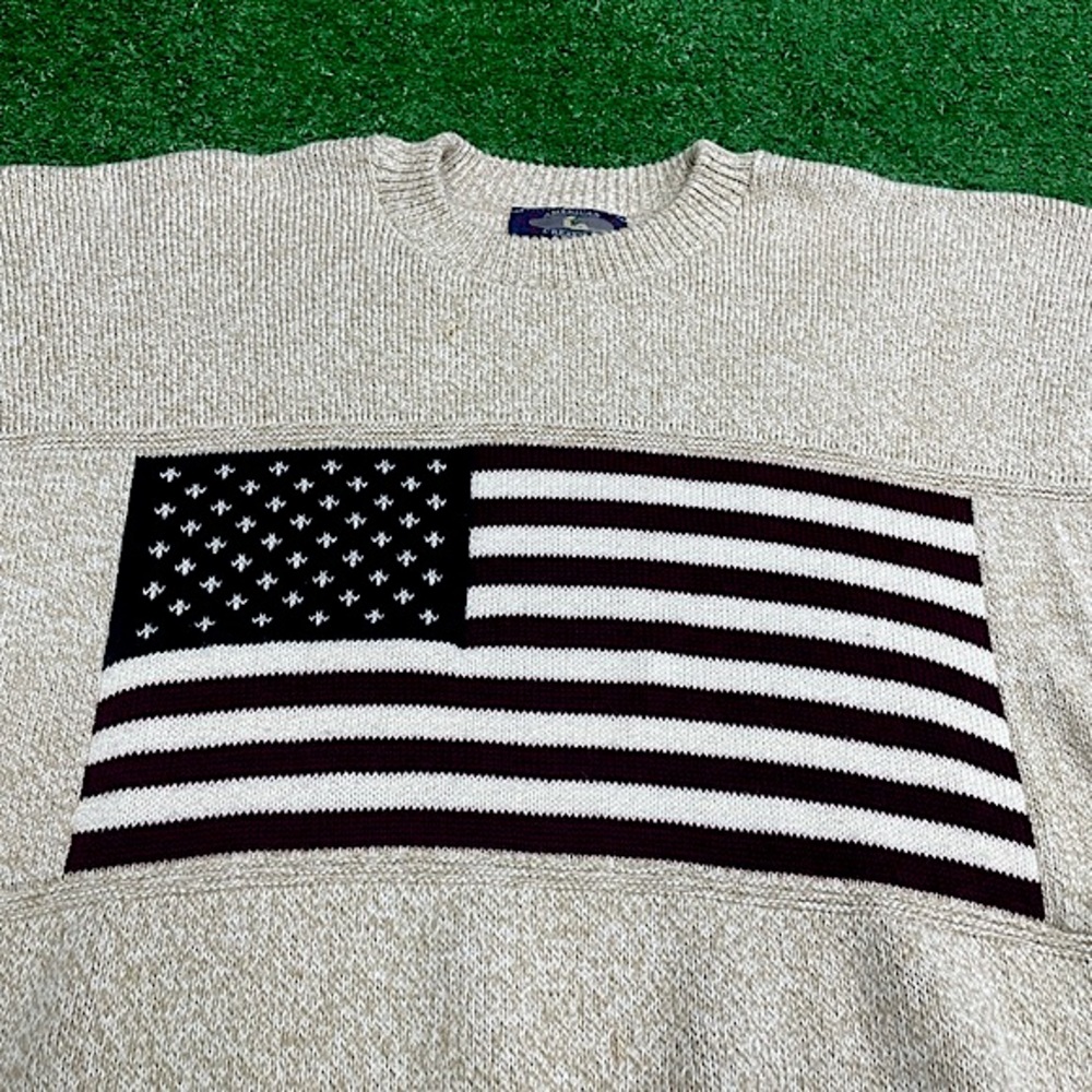 Vintage American Flag Sweater